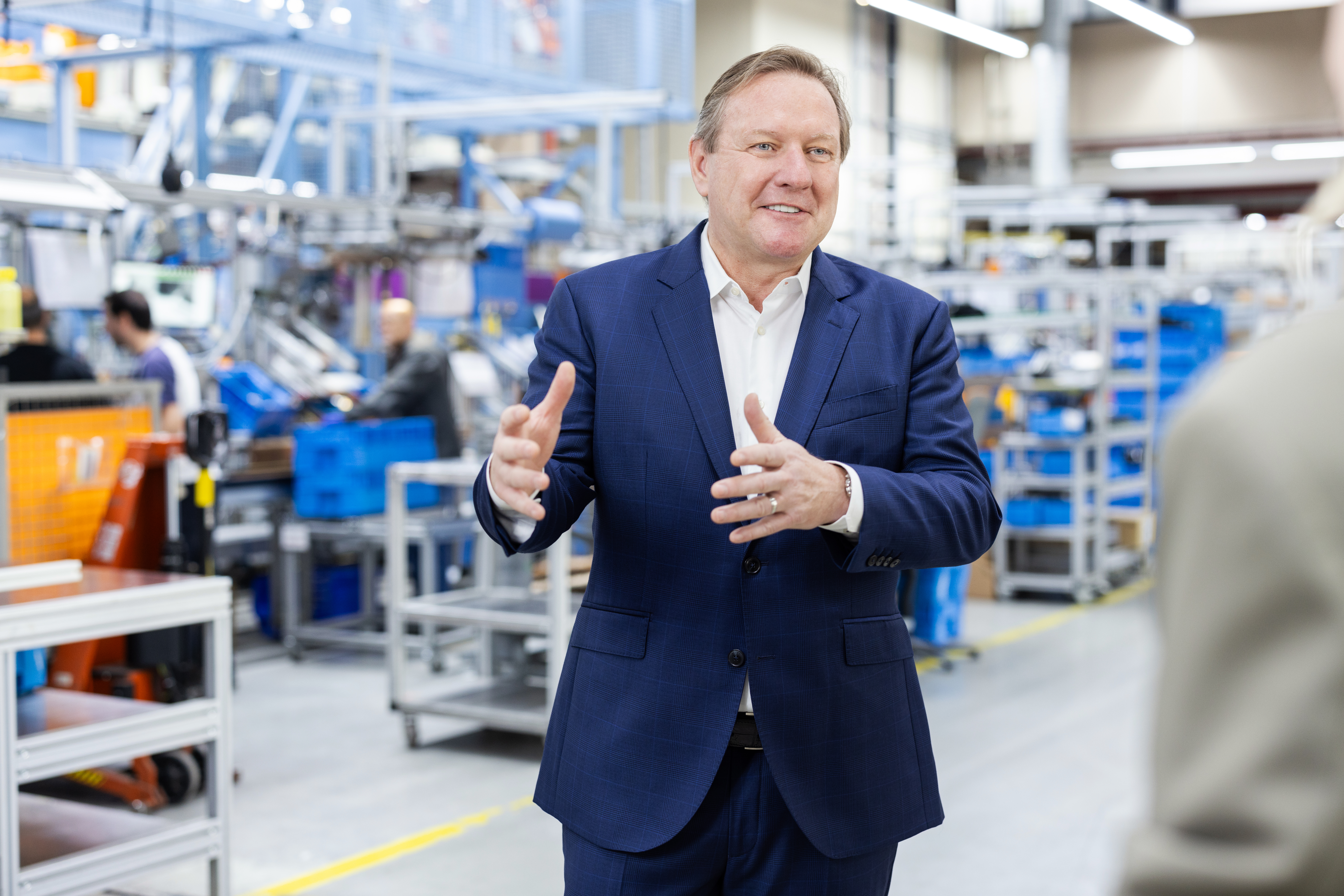 Michael Traub i monteringsavdelingen på fabrikk 2 i Waiblingen.