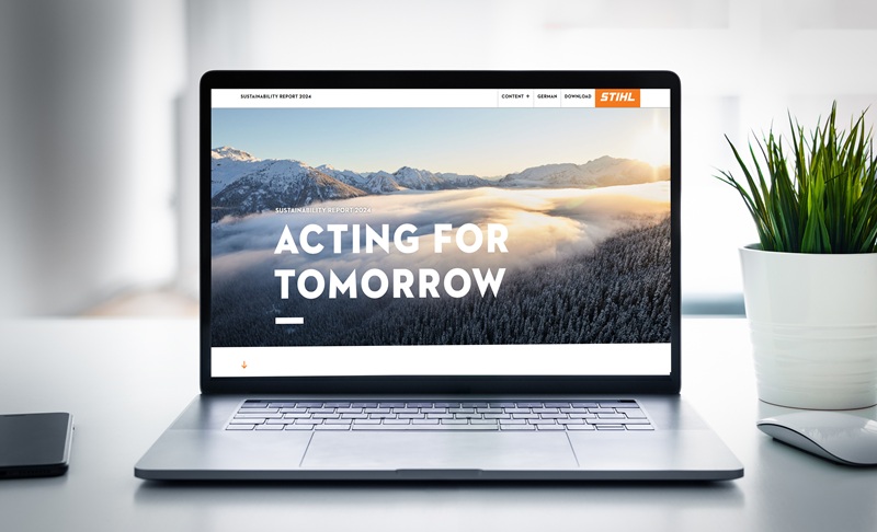 STIHLs bærekraftsrapport 2024 presenterer tiltak og fremskritt som er gjort innen fokusområdene økosystemer, sirkularitet og omsorg i året som har gått. Bilde: STIHL.